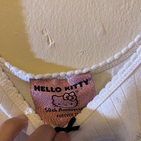 Hello Kitty White Ribbed Tank Top - Picture 3 of 3